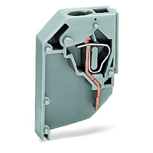 Transformer terminal block, 1-pole, CAGE CLAMP&reg; connection for conductors, gray