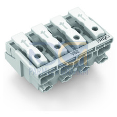 Lighting connector, push-button, external, without ground contact, white