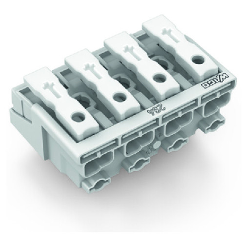 Lighting connector, push-button, external, without ground contact, white