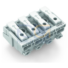 Lighting connector, push-button, external, without ground contact, white