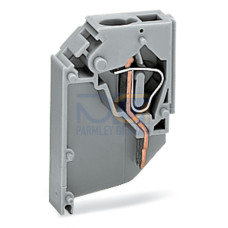 Transformer terminal block, 1-pole, CAGE CLAMP&reg; connection for conductors, gray