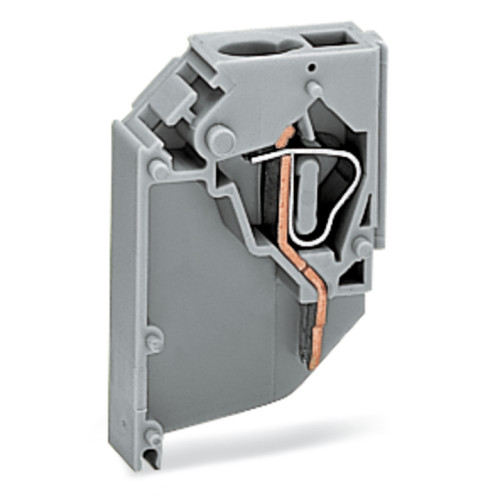 Transformer terminal block, 1-pole, CAGE CLAMP&reg; connection for conductors, gray