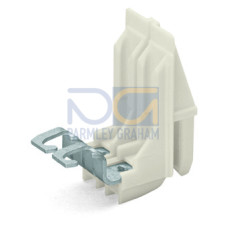 Connecting adapter, 2-pole, Solder contact for coil wire, natural