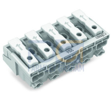 Lighting connector, push-button, external, without ground contact, white