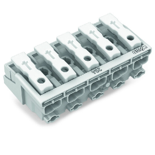 Lighting connector, push-button, external, without ground contact, white