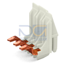 Connecting adapter, 2-pole, IDC for coil wire, natural