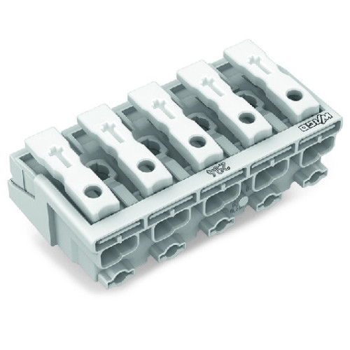 Lighting connector, push-button, external, without ground contact, white