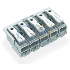 Lighting connector, push-button, external, without ground contact, white