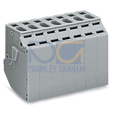 Transformer terminal block, 2-pole, CAGE CLAMP&reg; connection for conductors, gray