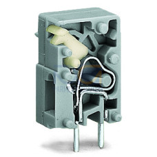 Stackable PCB terminal block, push-button, 2.5 mm&sup2;, gray