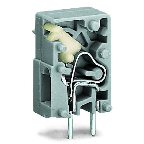 Stackable PCB terminal block, push-button, 2.5 mm&sup2;, gray