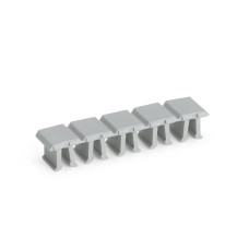 Jumper cover, for 1-conductor female plugs, for 5 poles, gray