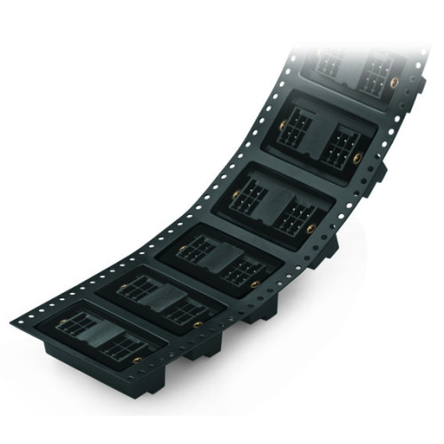 THR male header, 2-row, 0.8 x 0.8 mm solder pin, straight, black