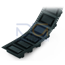 THR male header, 2-row, 0.8 x 0.8 mm solder pin, angled, black