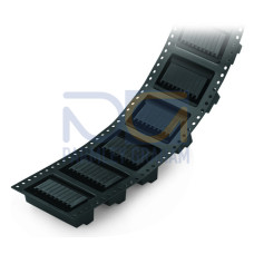 THR male header, 2-row, 0.8 x 0.8 mm solder pin, angled, black