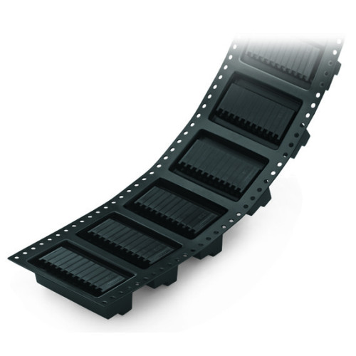 THR male header, 2-row, 0.8 x 0.8 mm solder pin, angled, black