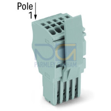 1-conductor female connector, Push-in CAGE CLAMP&reg;, 1.5 mm&sup2;, gray