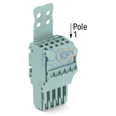 1-conductor female connector, Push-in CAGE CLAMP&reg;, 1.5 mm&sup2;, gray