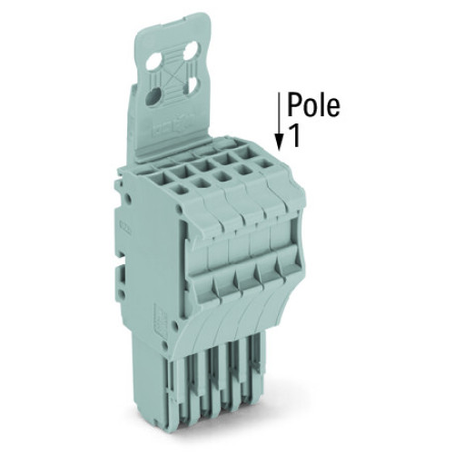 1-conductor female connector, Push-in CAGE CLAMP&reg;, 1.5 mm&sup2;, gray