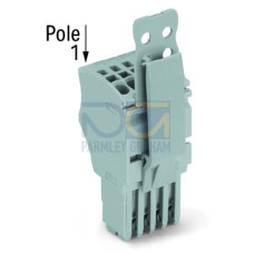 1-conductor female connector, Push-in CAGE CLAMP&reg;, 1.5 mm&sup2;, gray