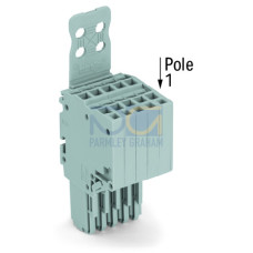 2-conductor female connector, Push-in CAGE CLAMP&reg;, 1.5 mm&sup2;, gray