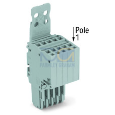 2-conductor female connector, Push-in CAGE CLAMP&reg;, 1.5 mm&sup2;, gray