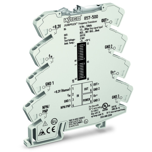Frequency signal conditioner, Current and voltage output signal, Configuration via software