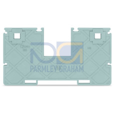 Seperator plate with jumper bar recess, 2 mm thick, 110.3 mm wide, gray