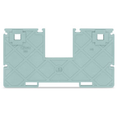 Seperator plate with jumper bar recess, 2 mm thick, 102.3 mm wide, gray