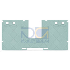 Seperator plate with jumper bar recess, 2 mm thick, 157 mm wide, gray