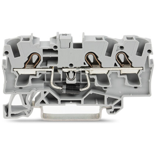 Component terminal block, 3-conductor, with diode 1N5408, gray