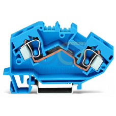 2-conductor through terminal block, 10 mm&sup2;, suitable for Ex i applications, blue