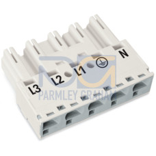 Plug, 5-pole, Cod. A, white