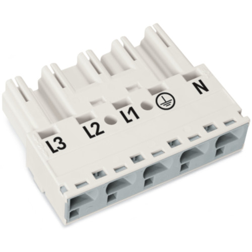 Plug, 5-pole, Cod. A, white