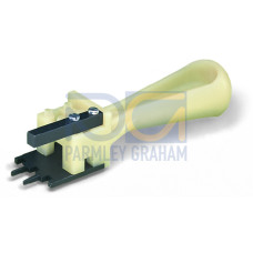 Operating tool, for terminal blocks with snap-in ground contact