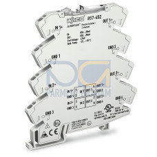 Passive isolator, 2-channel, Current input signal, 2 x current output signal, Power via input, 6 mm