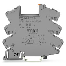 Relay socket, Nominal input voltage: 24 V AC/DC, for 5 mm basic relays, Yellow status indicator