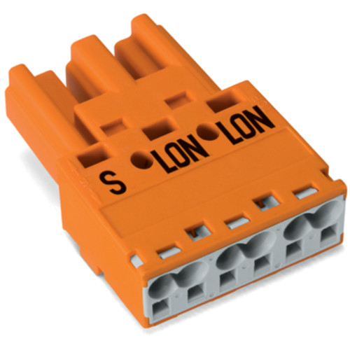 Plug, 3-pole, Cod. R, orange