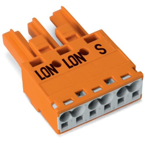 Socket, 3-pole, Cod. R, orange