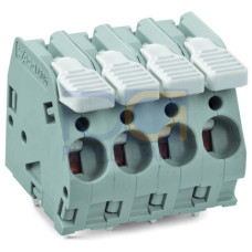 PCB terminal block, lever, 6 mm&sup2;, black