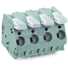 PCB terminal block, lever, 6 mm&sup2;, gray