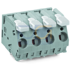 PCB terminal block, lever, 6 mm&sup2;, gray