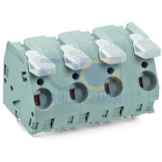 PCB terminal block, lever, 6 mm&sup2;, gray