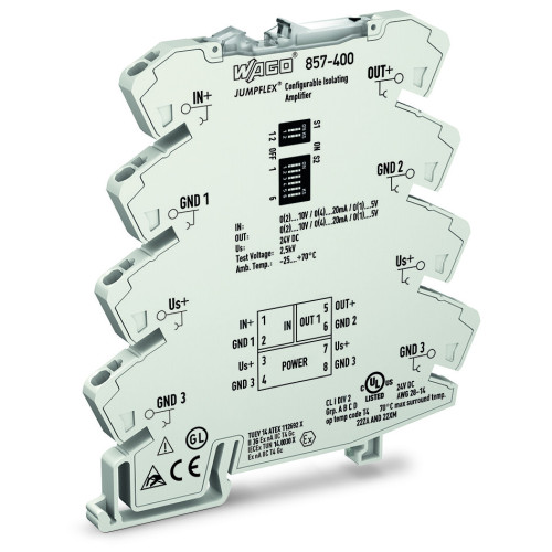 Isolation amplifier, Current and voltage input signal, Current and voltage output signal, Zero/span