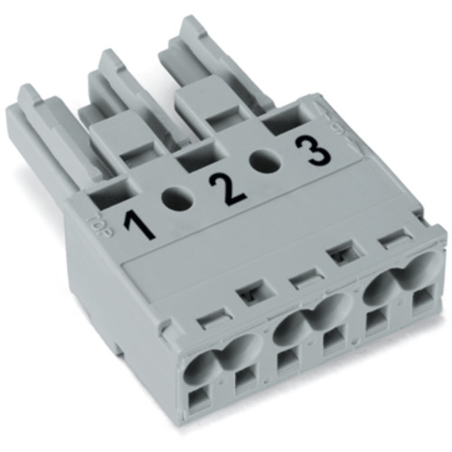 Socket, 3-pole, Cod. B, gray