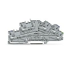 Multilevel installation terminal block, with operating slots, 2.5 mm, Carrier terminal block without