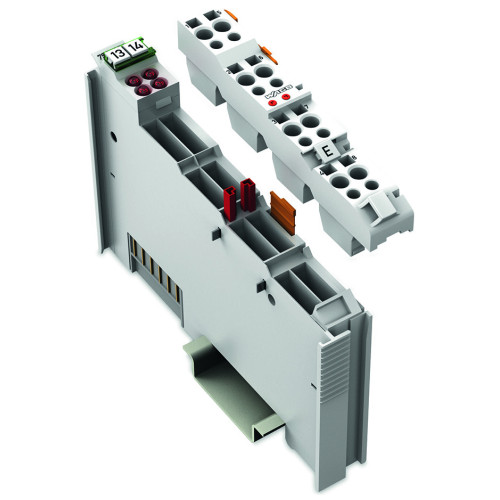 4-channel analog input, 0 ... 10 VDC, Single-ended, light gray