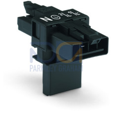 T-distribution connector, 4-pole, Cod. A, black