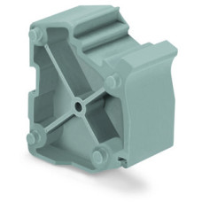 Spacer module, modular, e.g., for bridging commoned terminal blocks, gray