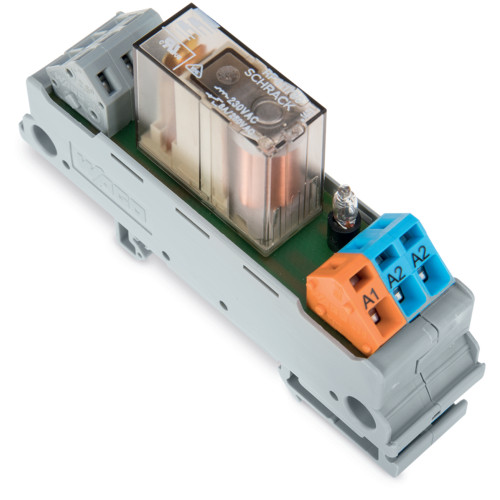 Relay module, Nominal input voltage: 230 VAC, 1 changeover contact, gray